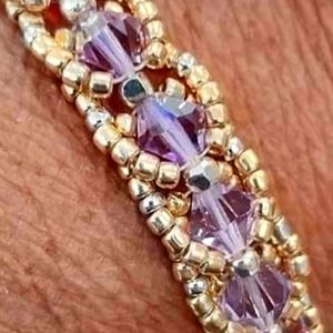 Flat Spiral Stitch bracelet